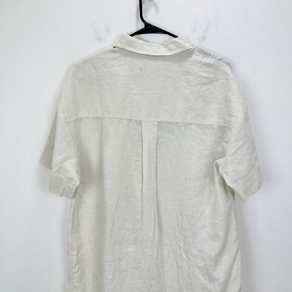 J.Crew Tall Utility Shirtdress Linen Natural Beige Relaxed Pockets Small NWT - Picture 12 of 12